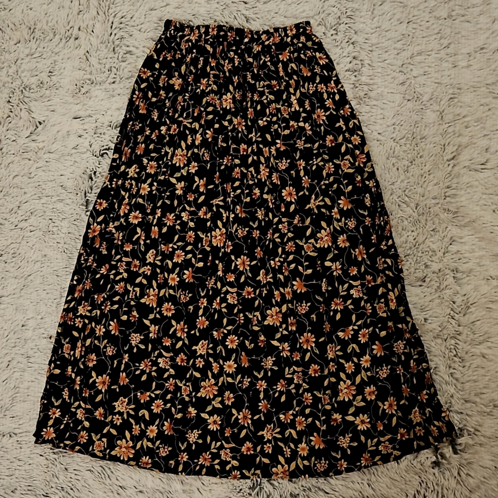 Impressions Vintage Floral Skirt